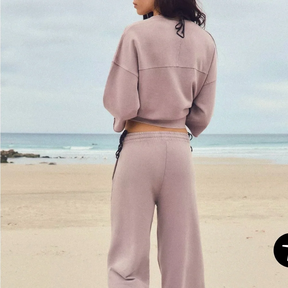 Zara Washed Effects Sweatpant Sweatshirt Set S - Picture 7 of 10